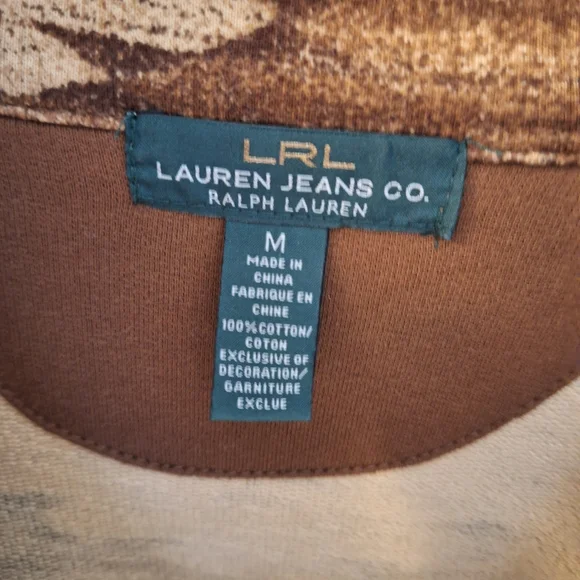 EUC Ralph Lauren Coastal Cowgirl aztec print jacket 100% brushed cotton size M - Picture 4 of 6